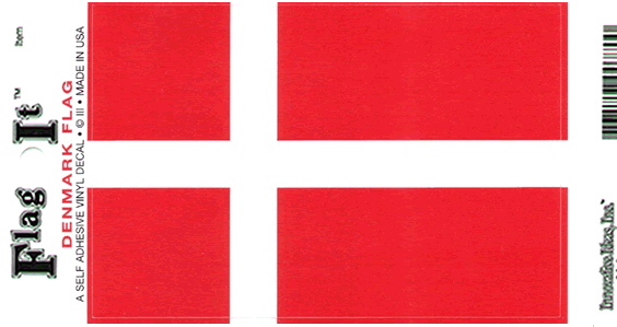 Danish flag decal