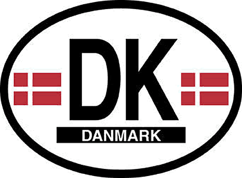 Oval Danish decal