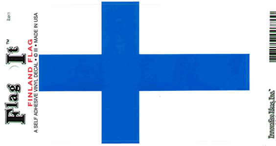 Finnish flag decal