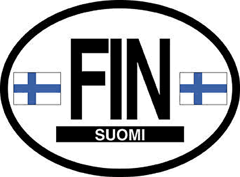 Oval Finnish decal