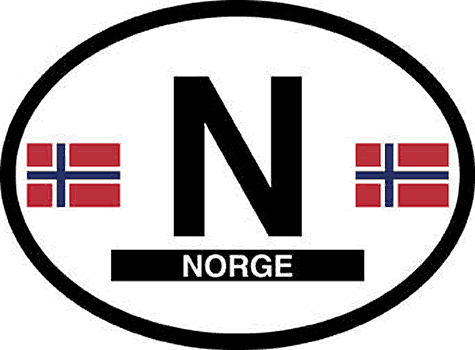 Oval Norwegian decal