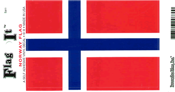 Norwegian flag decal