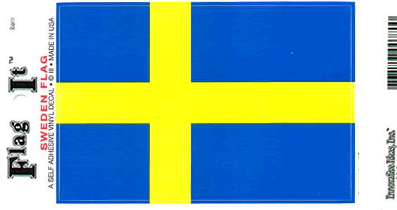 Swedish flag decal