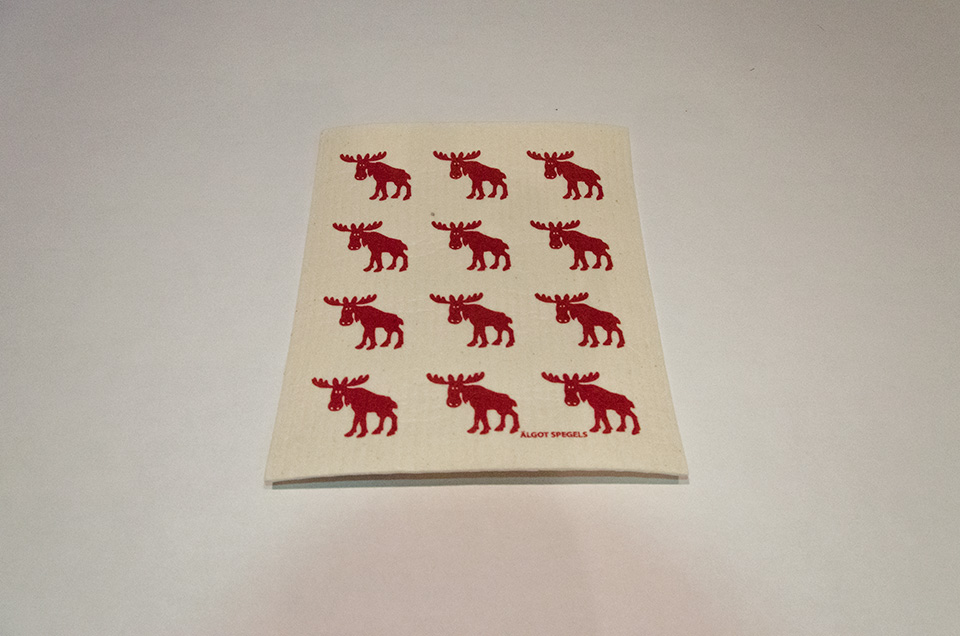 Swedish Dishcloth Red Moose