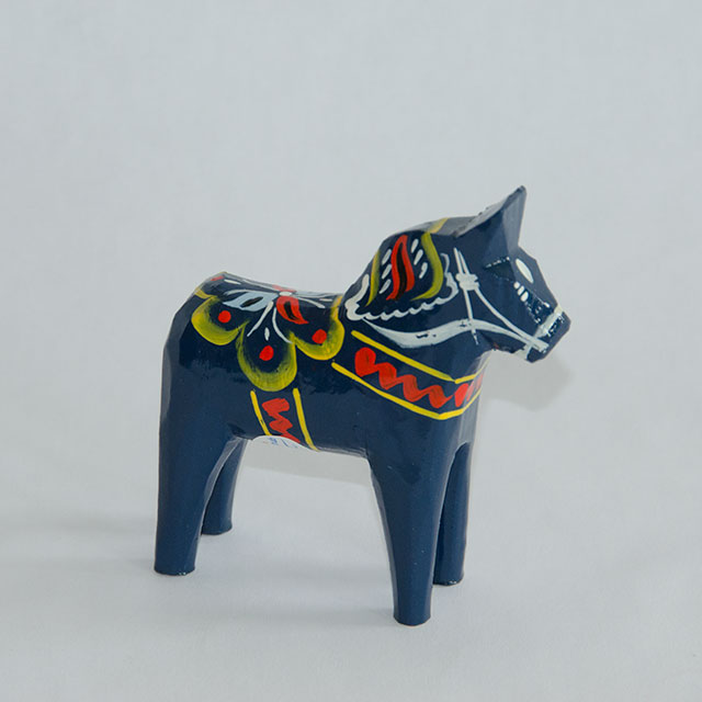 Dala horse, blue 7cm