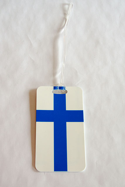 Finnish luggage tag