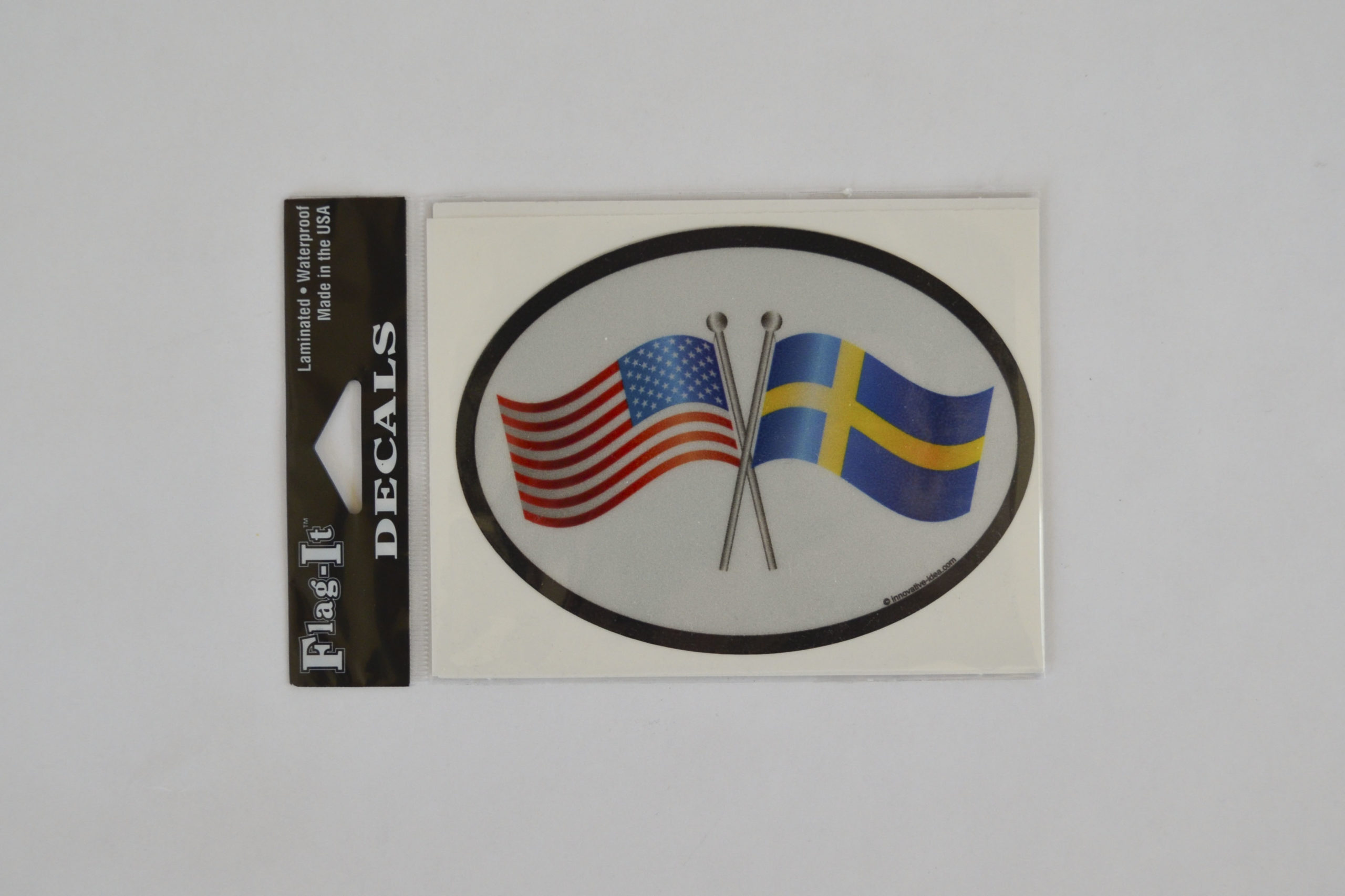 Swedish-American flag decal