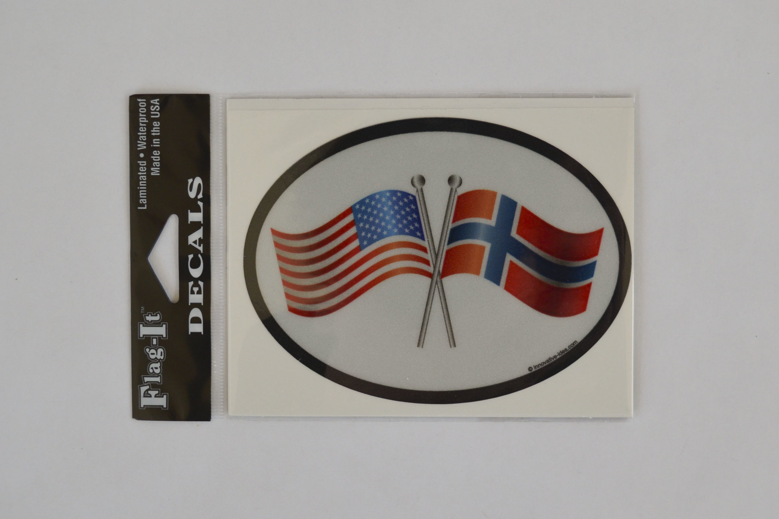 Norwegian-American flag decal