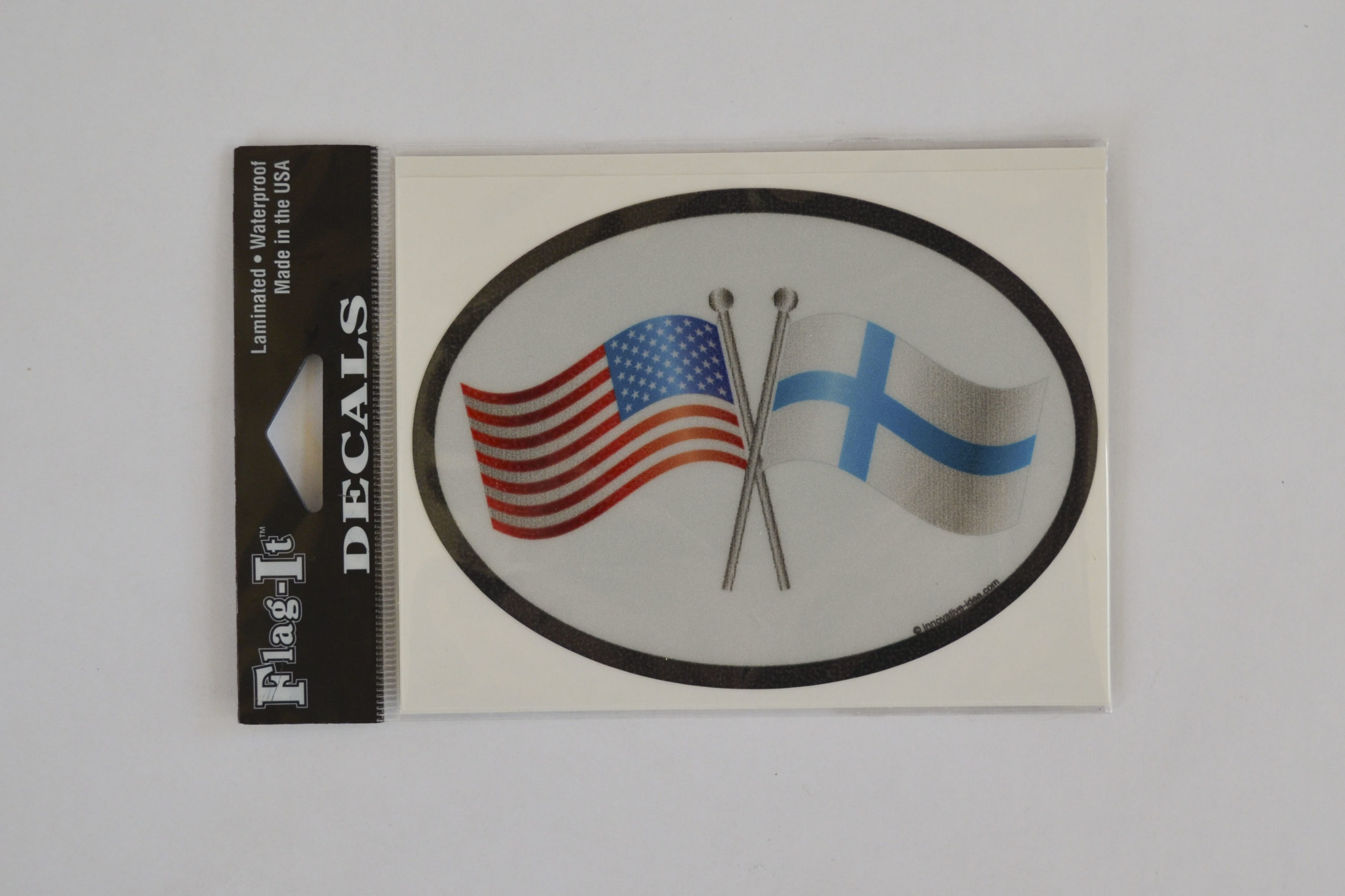 Finnish-American flag decal