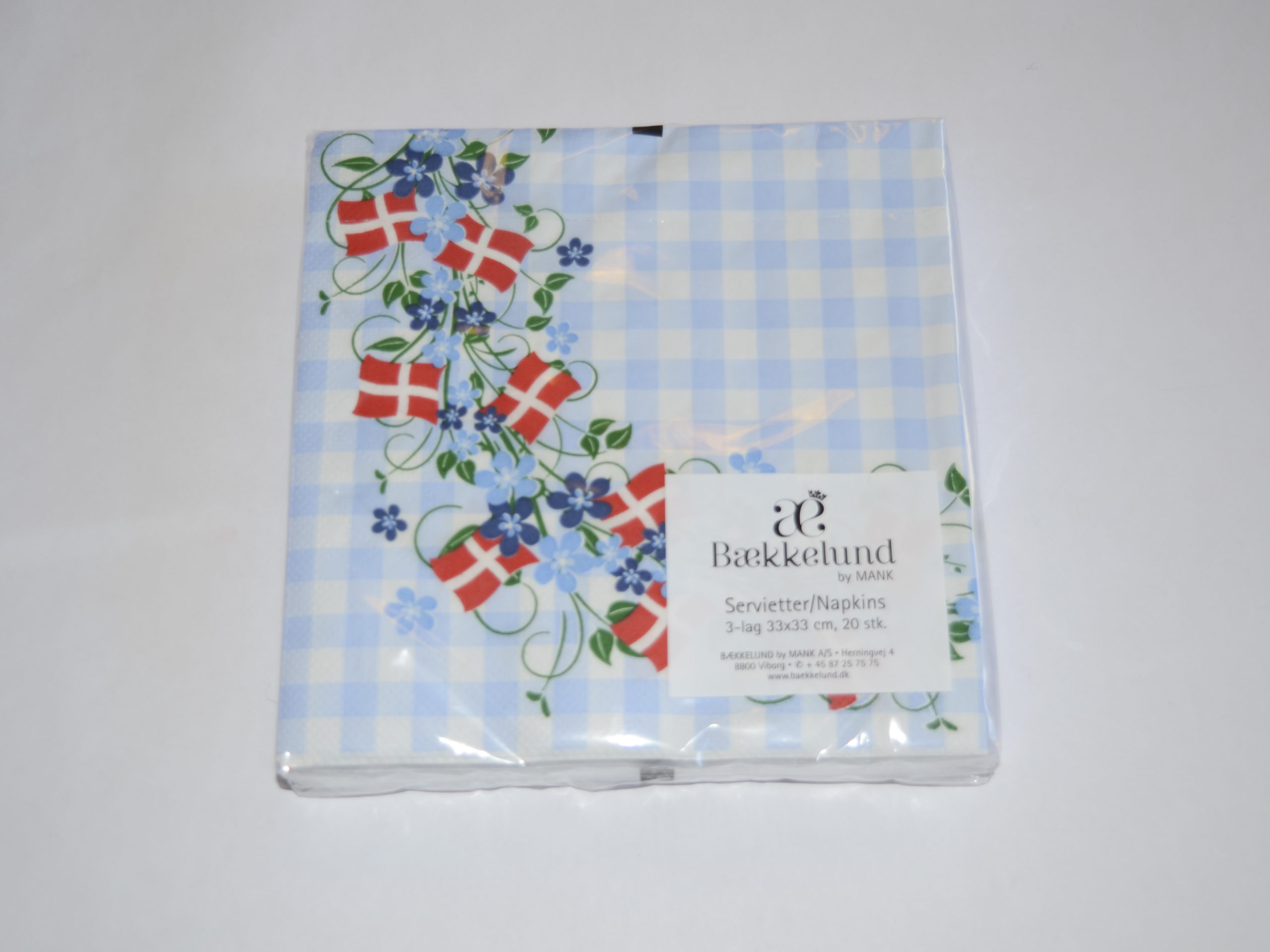 Danish flag and flower wreath napkins