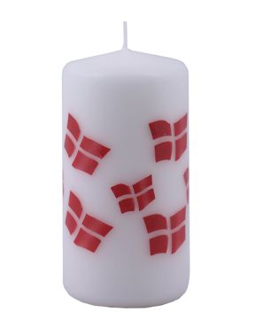 Danish Flag candle