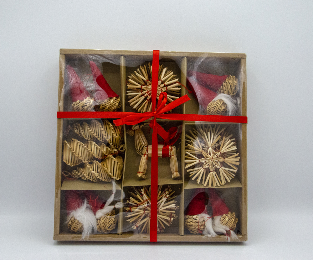 Straw ornaments, 30 pc