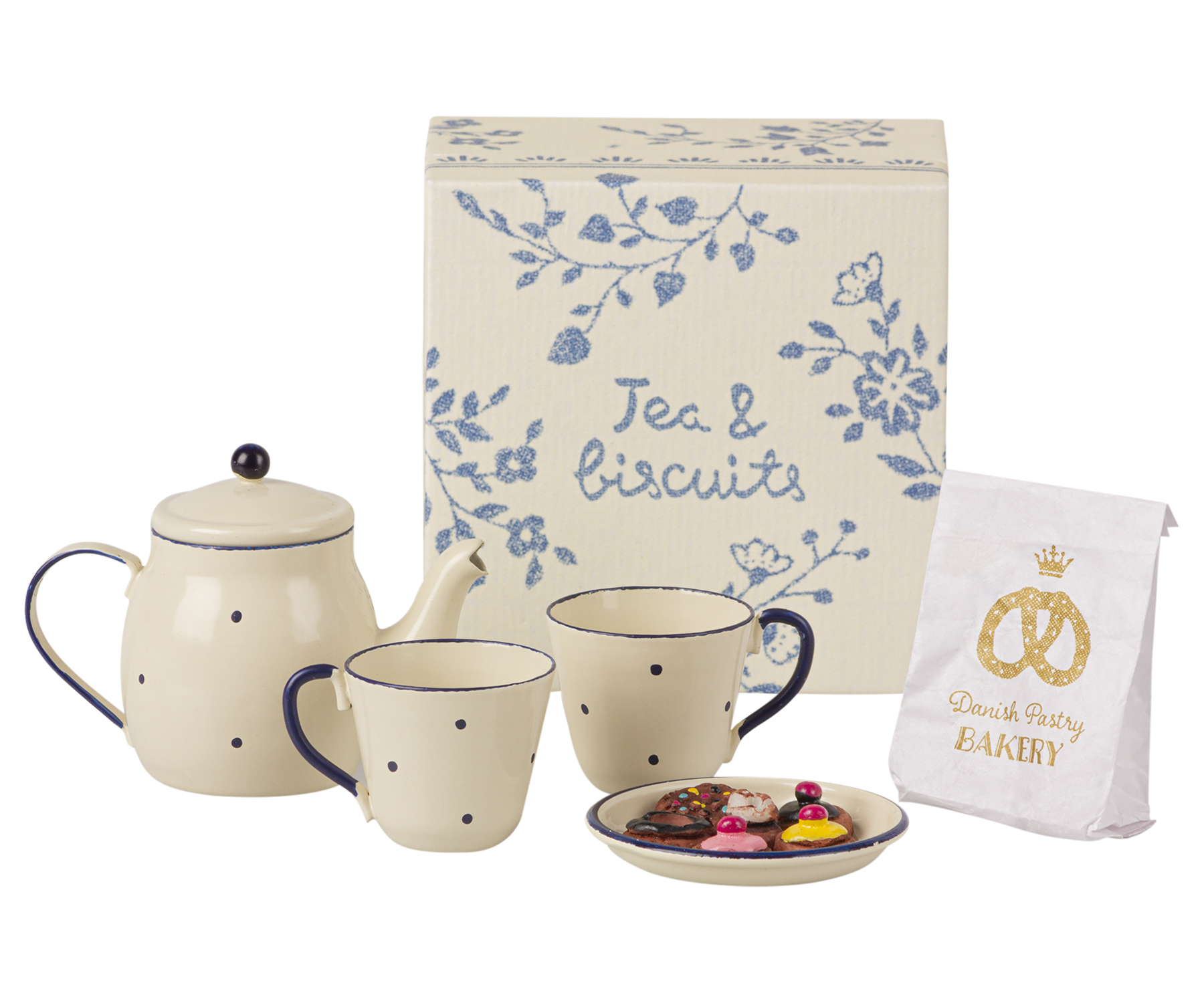 Maileg miniature tea set and cakes