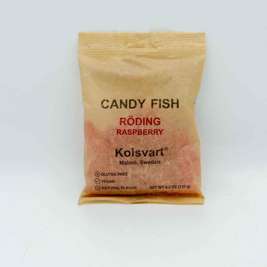 Kolsvart, candy fish raspberry