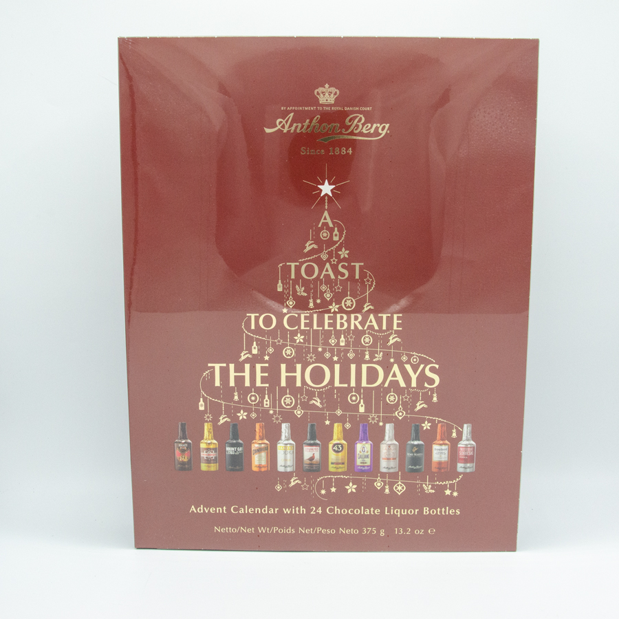 Anthon Berg Advent calendar with chocolate liquor bottles